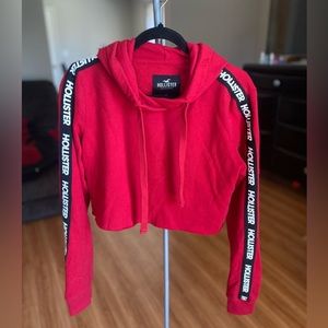 Hollister Logo cropped hoodie